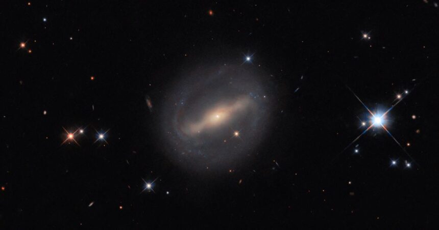 Hubble Telescope Captures Rare Ring-Shaped Galaxy