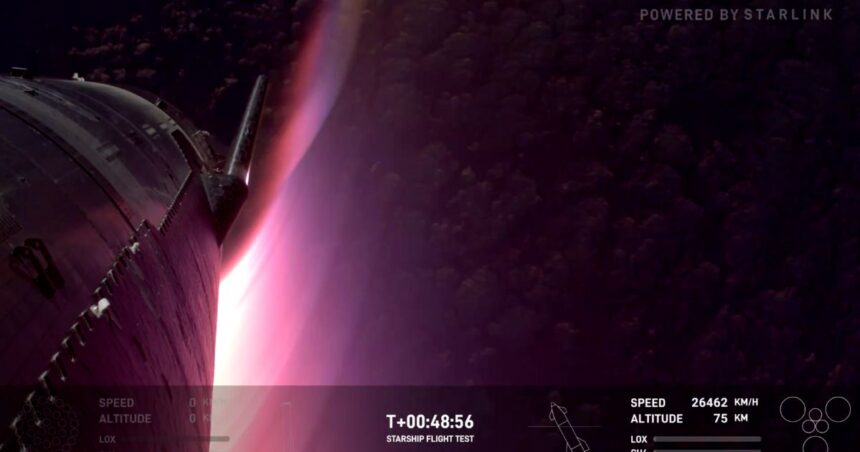 Starlink Satellites Beam Back Mesmerizing Plasma Show During Starship Reentry